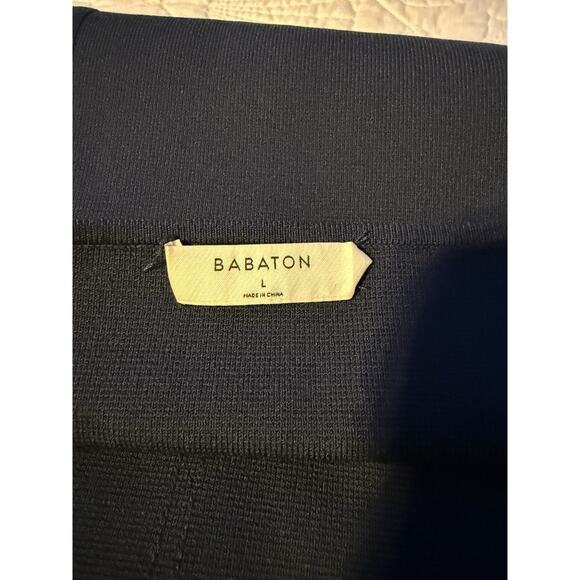 Aritzia Babaton Sculpt Knit Ribbed Mini Dress Size Large In Monarch Teal Bodycon - Picture 8 of 11